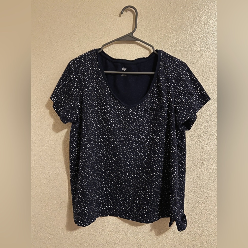 Blue Speckled DIP top